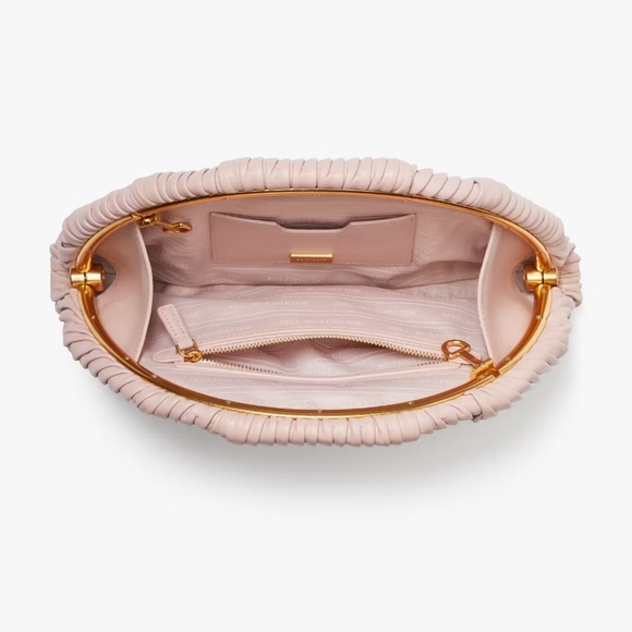 Kate Spade Patisserie Pleated 3d Croissant Clutch, French Rose - Picture 5 of 5